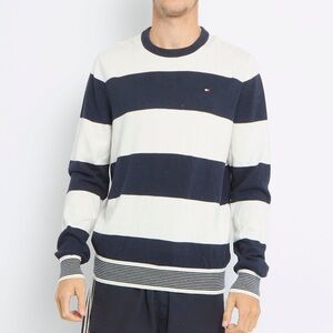 Relaxed Tommy Hilfiger Striped Crewneck Sweater - 100% Cotton